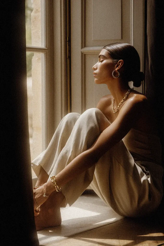 A_luxurious_gold_anklet_on_model