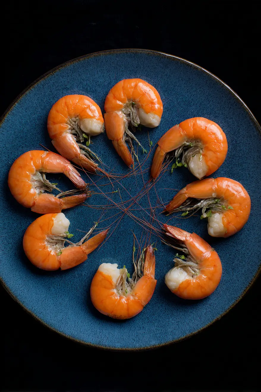 a_plate_with_7_luxury_gourmet_shimps_aesthetic